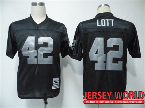 OAKLAND RAIDERS #42</br>RONNIE LOTT THROWBACK JERSEY</BR>PRICE $85.00